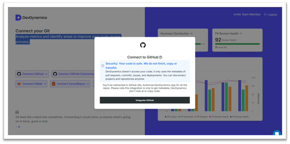 GitHub: choose personal account or organization for the DevDynamics app install